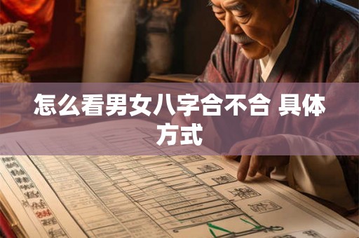 怎么看男女八字合不合 具体方式