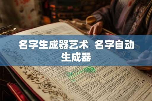 名字生成器艺术  名字自动生成器