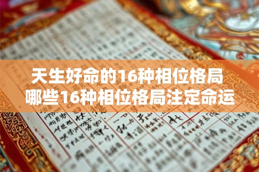 天生好命的16种相位格局 哪些16种相位格局注定命运非凡