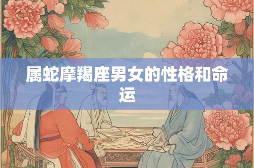 属蛇摩羯座男女的性格和命运