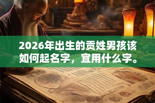 2026年出生的贡姓男孩该如何起名字，宜用什么字。