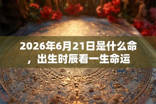 2026年6月21日是什么命，出生时辰看一生命运