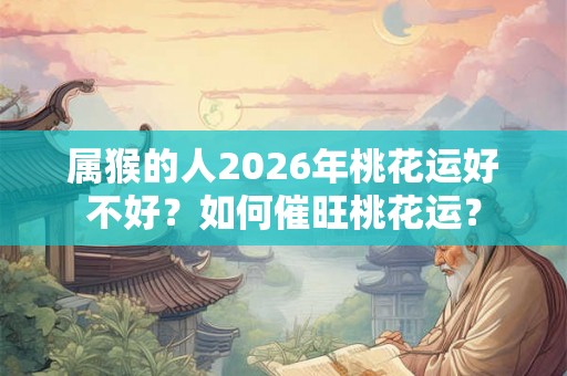 属猴的人2026年桃花运好不好？如何催旺桃花运？