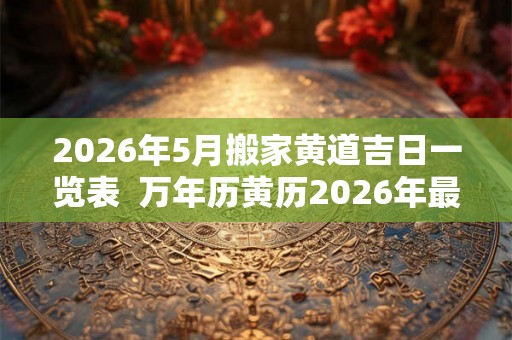 2026年5月搬家黄道吉日一览表  万年历黄历2026年最新版本
