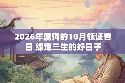 2026年属狗的10月领证吉日 缘定三生的好日子