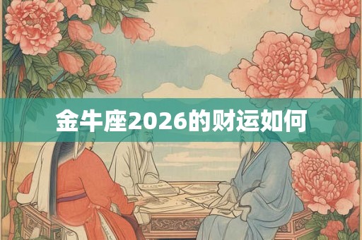 金牛座2026的财运如何 金牛座2026的财运如何