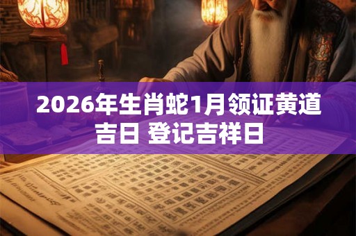 2026年生肖蛇1月领证黄道吉日 登记吉祥日