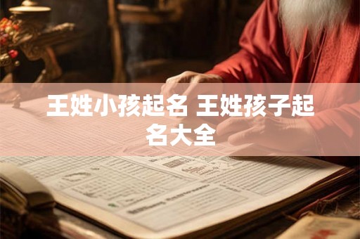 王姓小孩起名 王姓孩子起名大全 王姓小孩起名 王姓孩子起名大全