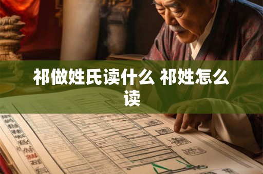 祁做姓氏读什么 祁姓怎么读