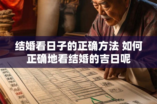 结婚看日子的正确方法 如何正确地看结婚的吉日呢