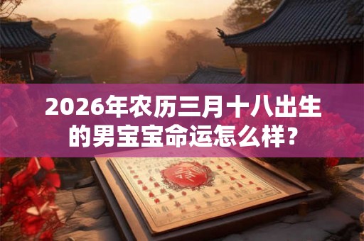 2026年农历三月十八出生的男宝宝命运怎么样？