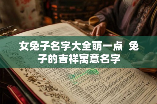女兔子名字大全萌一点  兔子的吉祥寓意名字