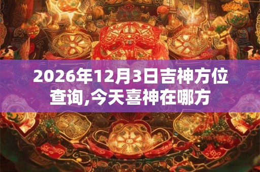 2026年12月3日吉神方位查询,今天喜神在哪方