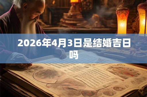 2026年4月3日是结婚吉日吗