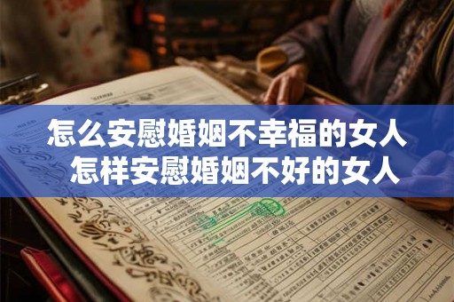 怎么安慰婚姻不幸福的女人  怎样安慰婚姻不好的女人