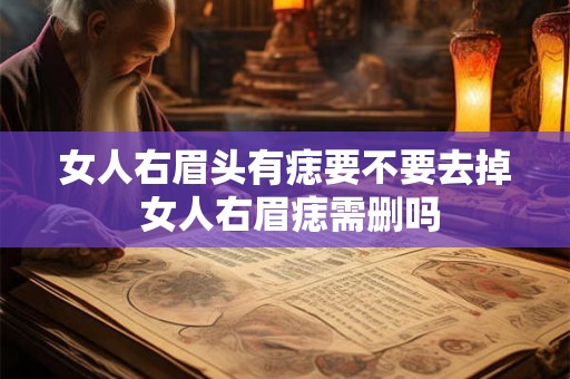 女人右眉头有痣要不要去掉 女人右眉痣需删吗 女人右眉头有痣要不要去掉 女人右眉痣需删吗