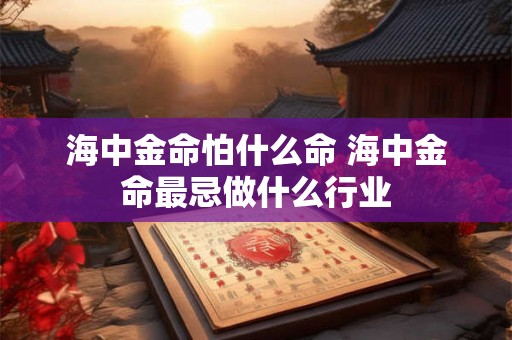 海中金命怕什么命 海中金命最忌做什么行业