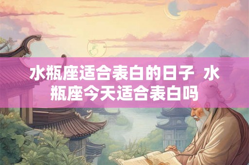 水瓶座适合表白的日子  水瓶座今天适合表白吗