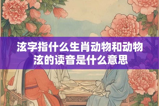 泫字指什么生肖动物和动物 泫的读音是什么意思 泫字指什么生肖动物和动物 泫的读音是什么意思