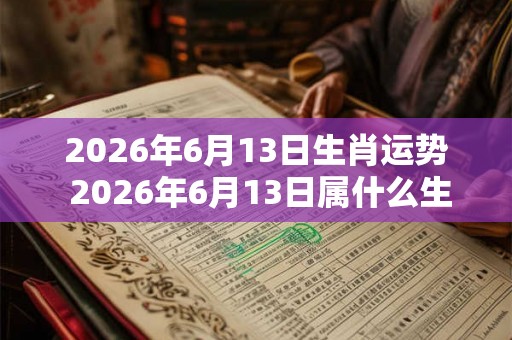 2026年6月13日生肖运势 2026年6月13日属什么生肖运势如何