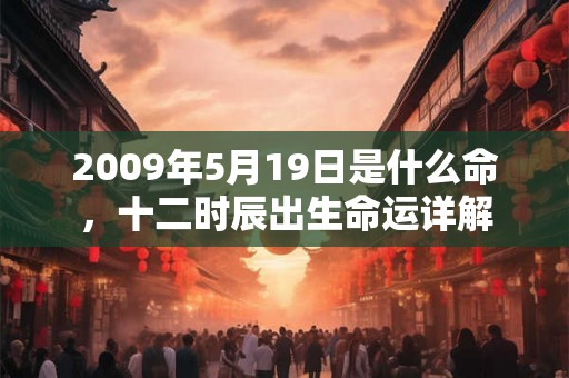 2009年5月19日是什么命，十二时辰出生命运详解