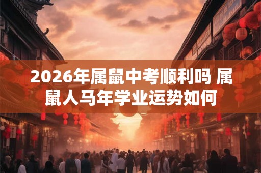 2026年属鼠中考顺利吗 属鼠人马年学业运势如何