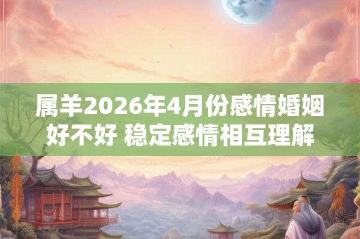 属羊2026年4月份感情婚姻好不好 稳定感情相互理解