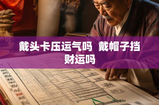 戴头卡压运气吗  戴帽子挡财运吗
