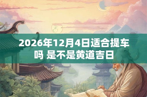 2026年12月4日适合提车吗 是不是黄道吉日