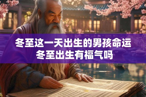 冬至这一天出生的男孩命运 冬至出生有福气吗