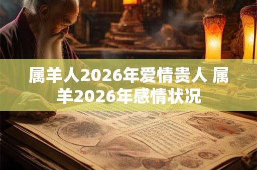 属羊人2026年爱情贵人 属羊2026年感情状况 属羊人2026年爱情贵人 属羊2026年感情状况