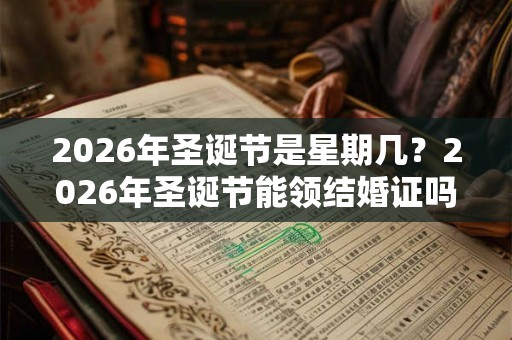 2026年圣诞节是星期几？2026年圣诞节能领结婚证吗？