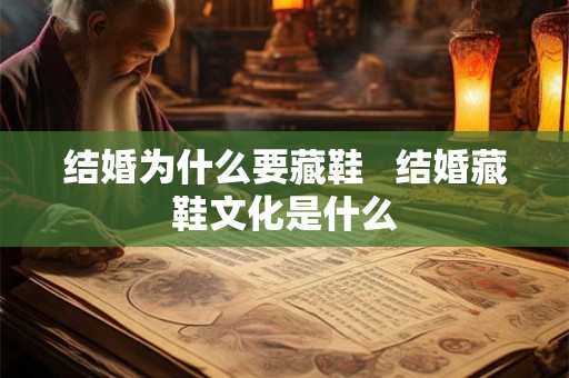 结婚为什么要藏鞋   结婚藏鞋文化是什么