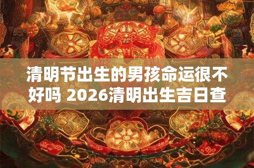 清明节出生的男孩命运很不好吗 2026清明出生吉日查询