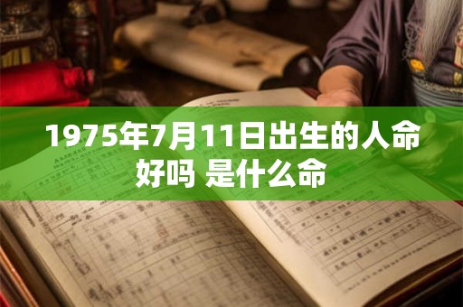 1975年7月11日出生的人命好吗 是什么命
