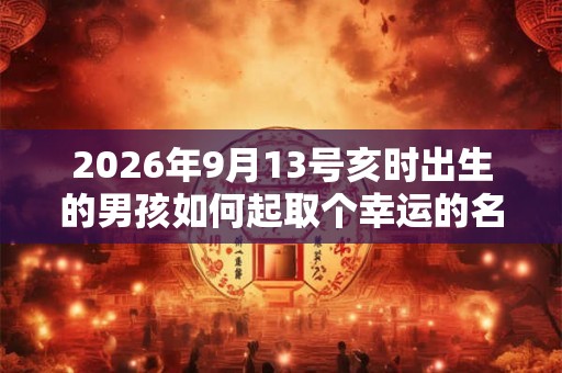 2026年9月13号亥时出生的男孩如何起取个幸运的名字，五行属什么