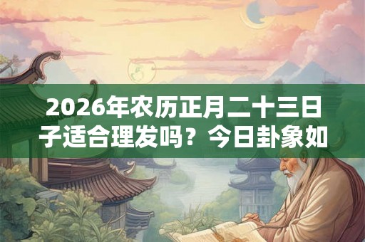 2026年农历正月二十三日子适合理发吗？今日卦象如何？