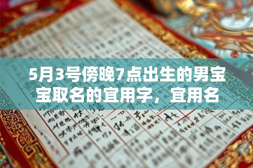 5月3号傍晚7点出生的男宝宝取名的宜用字,宜用名 5月3号傍晚7点出生的男宝宝取名的宜用字,宜用名