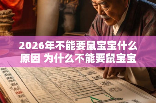 2026年不能要鼠宝宝什么原因 为什么不能要鼠宝宝