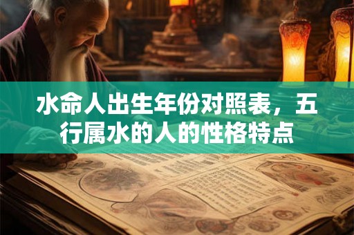 水命人出生年份对照表，五行属水的人的性格特点
