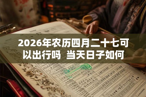 2026年农历四月二十七可以出行吗  当天日子如何