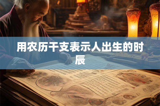 用农历干支表示人出生的时辰
