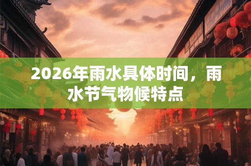 2026年雨水具体时间,雨水节气物候特点 2026年雨水具体时间,雨水节气物候特点