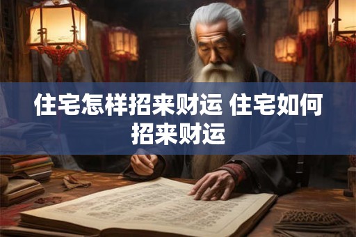 住宅怎样招来财运 住宅如何招来财运