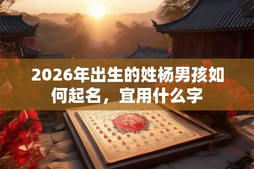 2026年出生的姓杨男孩如何起名，宜用什么字