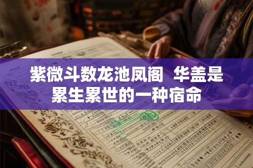 紫微斗数龙池凤阁  华盖是累生累世的一种宿命