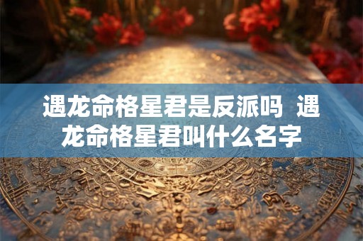 遇龙命格星君是反派吗  遇龙命格星君叫什么名字