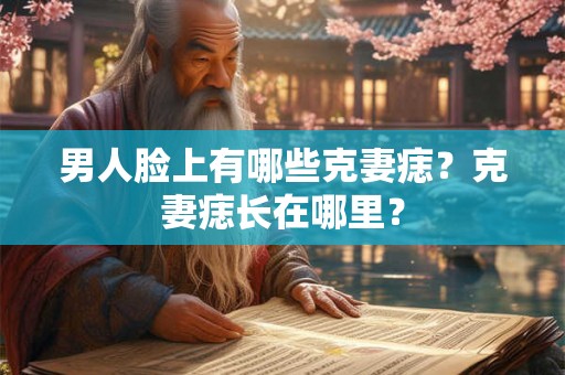男人脸上有哪些克妻痣?克妻痣长在哪里? 男人脸上有哪些克妻痣?克妻痣长在哪里?