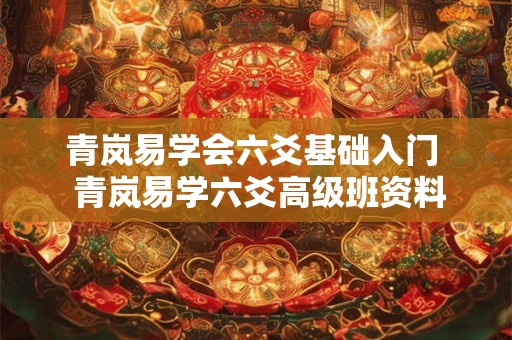 青岚易学会六爻基础入门  青岚易学六爻高级班资料