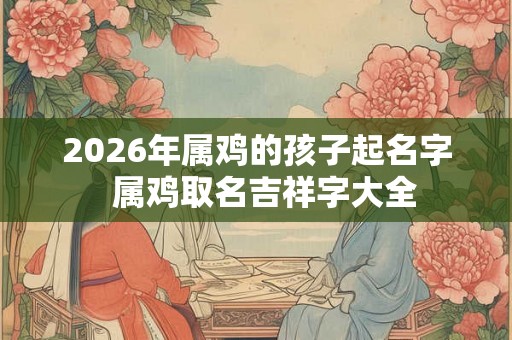 2026年属鸡的孩子起名字  属鸡取名吉祥字大全